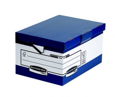 Csapófedeles ergonómikus archiválókonténer, "BANKERS BOX® BY FELLOWES® ", kék