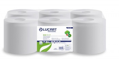 Kéztörlő, tekercses, 2 rétegű, LUCART "Eco CF 19", fehér