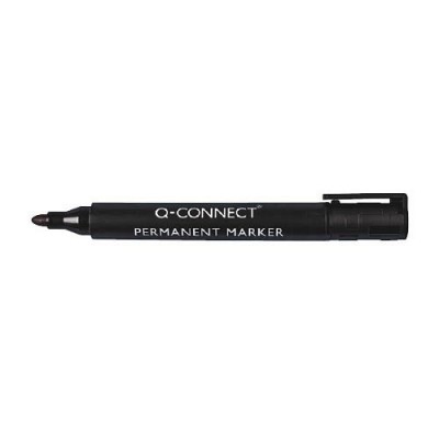 Marker permanent Q-CONNECT kerek fekete